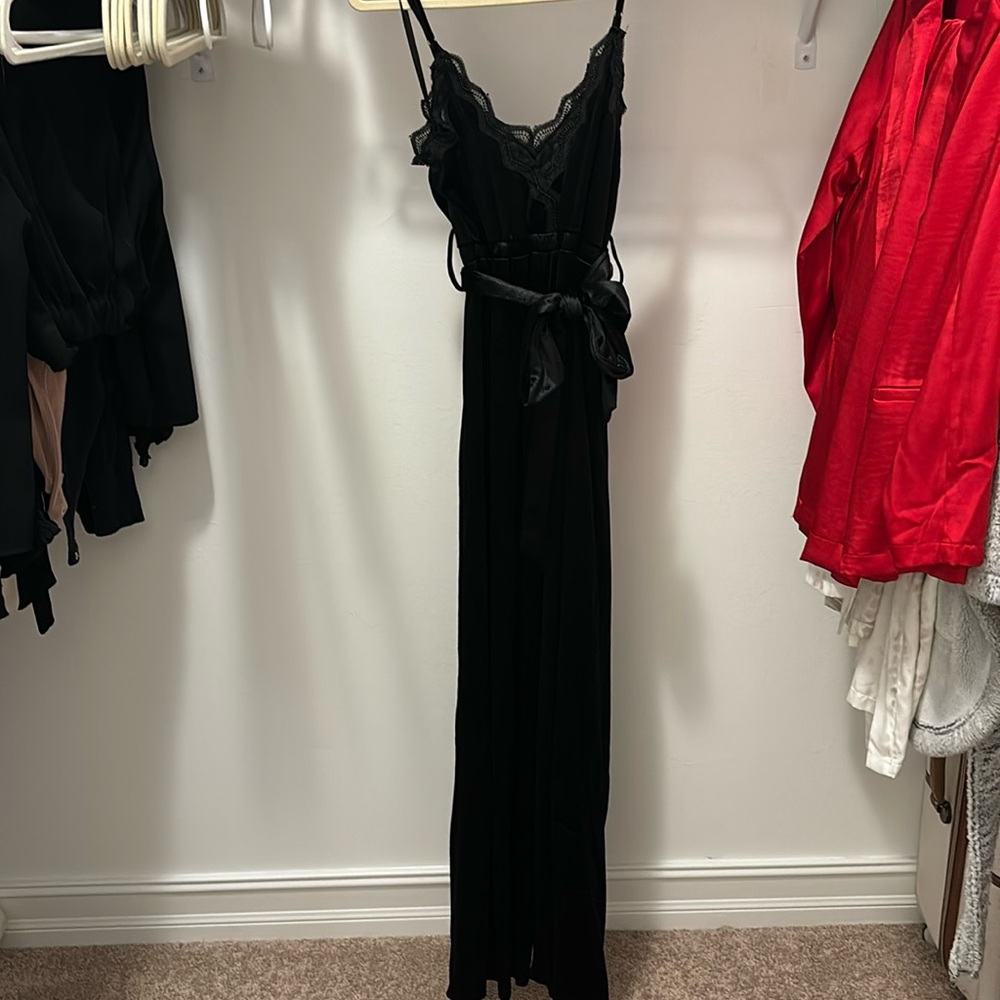 Black Velvet Jumpsuit